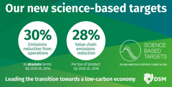 DSM sets science-based reduction targets for emissions