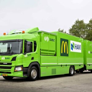 Duurzame logistieke oplossing van SUEZ, HAVI en Scania voor McDonalds