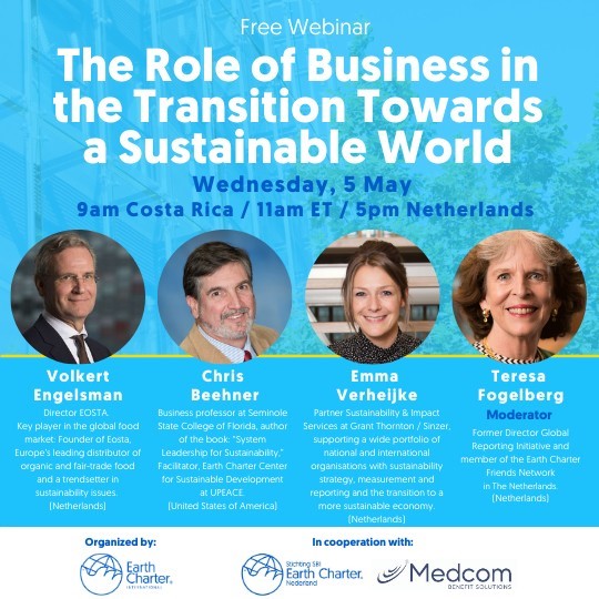 Webinar 'The Role of Business in the Transition towards a Sustainable World'
