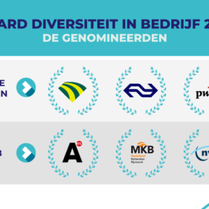De genomineerden voor de Award 'Diversiteit in Bedrijf 2021' zijn bekend!