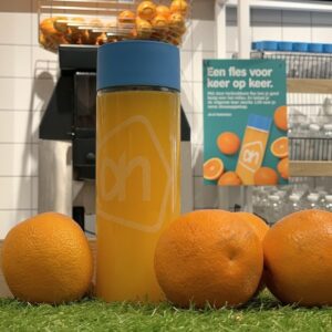 Albert Heijn introduceert sinaasappelsapfles voor keer op keer