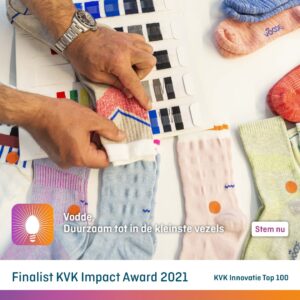 Duurzame sokkenfabrikant Vodde Finalist KVK Impact Award 2021