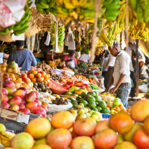 Nairobi,,Kenya-,February,6,,2014:,Ripe,Fruits,Stacked,At,A