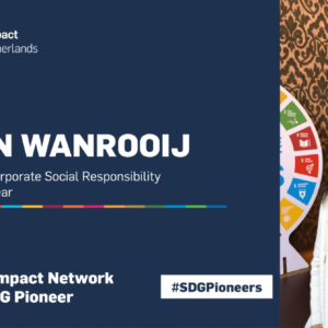Global Compact Netwerk Nederland erkent Iris van Wanrooij als de 2022 Nederlandse SDG Pioneer