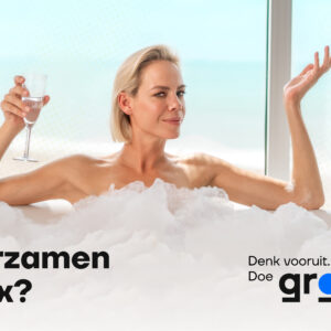 Groendus grijpt de aandacht voor energietransitie: samen met Nicolette Kluijver… in bad!