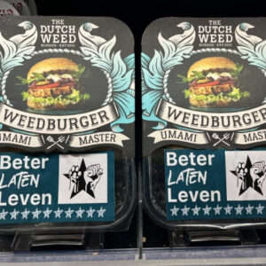 Introductie nieuw voedingskeurmerk tijdens week zonder vlees door Mark Kulsdom, founder Dutch Weed Burger