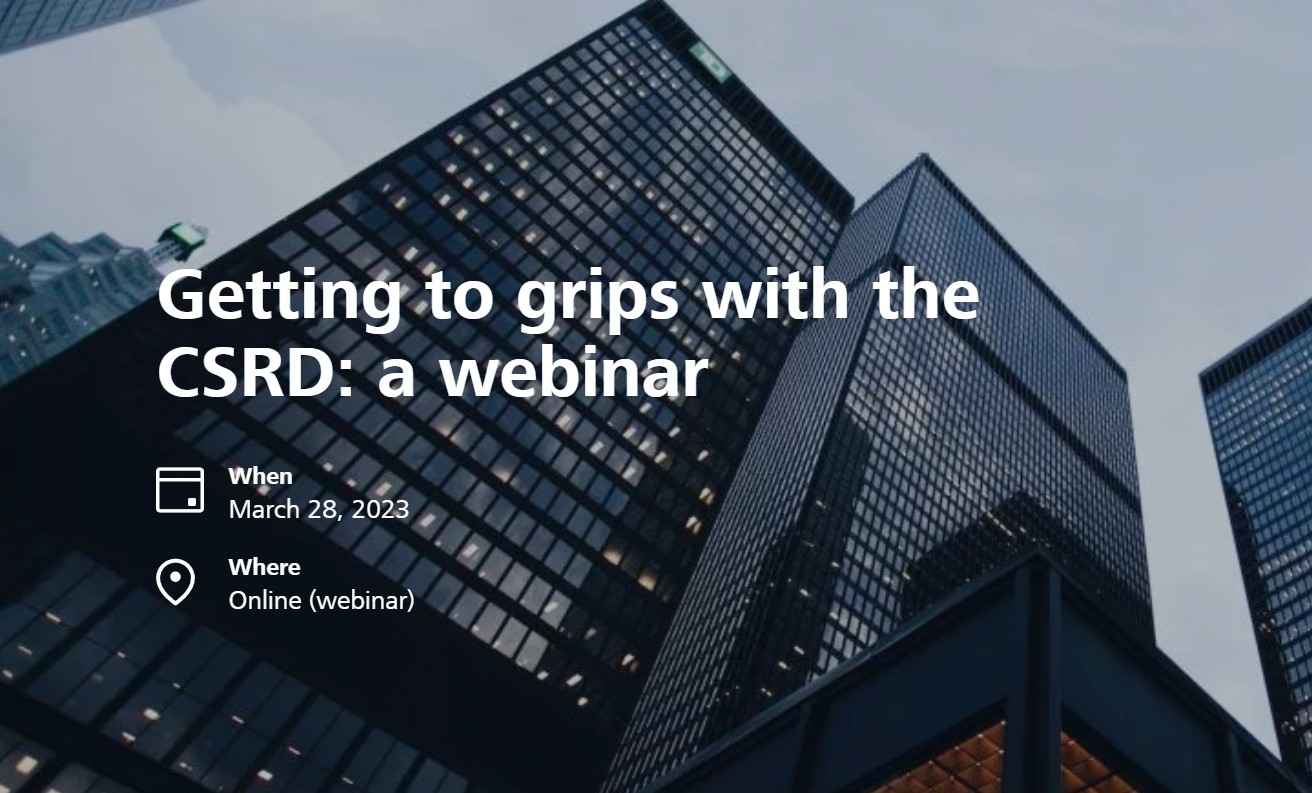 Getting to grips with the CSRD: a webinar