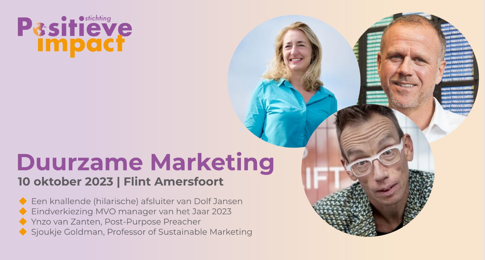 Event Stichting Positieve Impact: Duurzame Marketing met ook de MVO Manager vh Jaar eindverkiezing