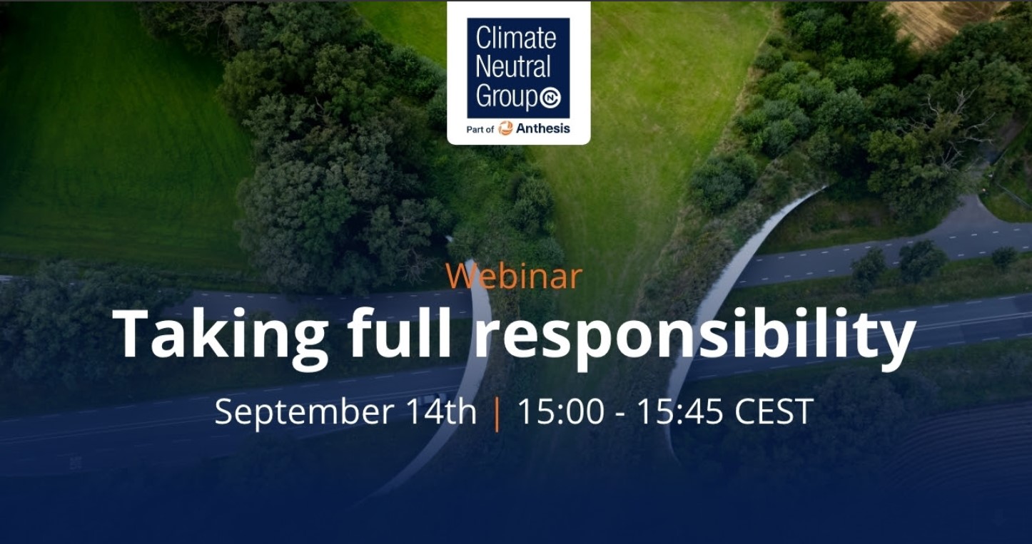 Webinar 'Taking full responsibility for your carbon emissions'