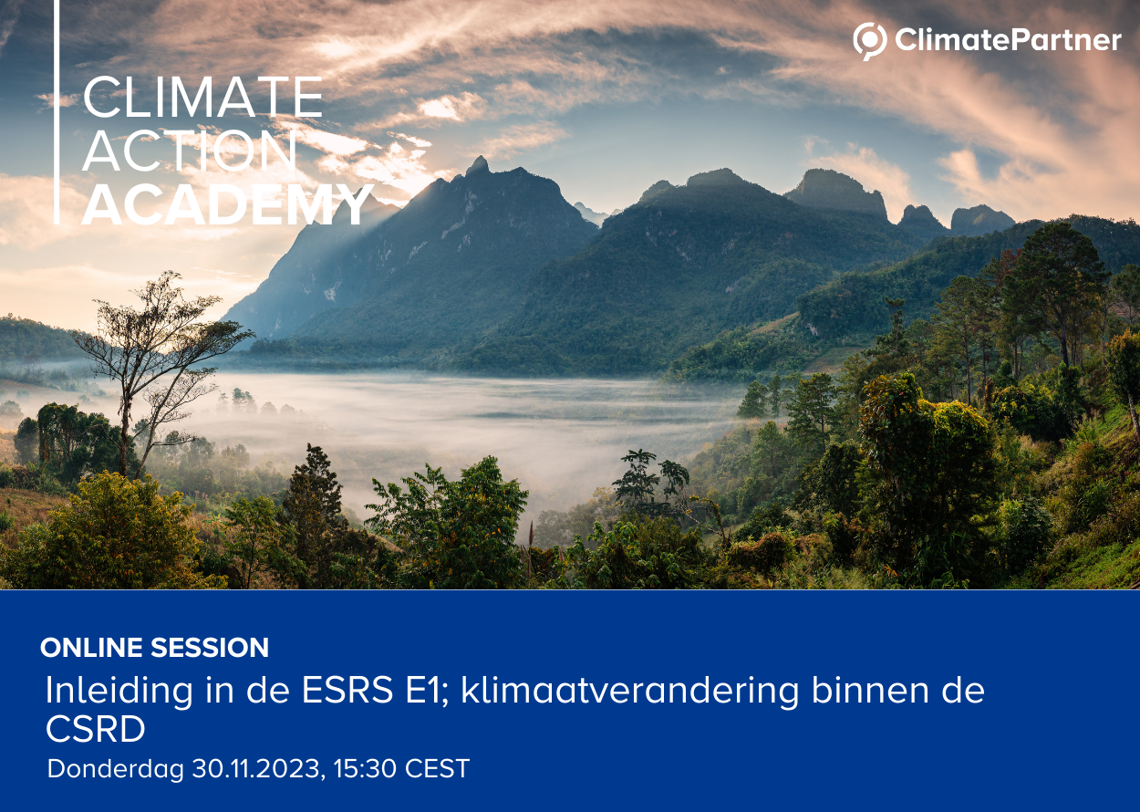 Webinar 'Inleiding in de ESRS E1; klimaatverandering binnen de CSRD'