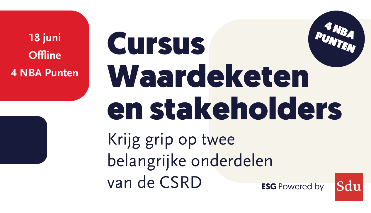 Cursus 'Waardeketen & Stakeholders - ESG/CSRD Vaardigheden'