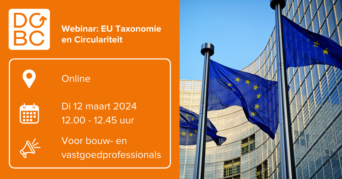 Lunch & Learn webinar: EU Taxonomie en circulariteit