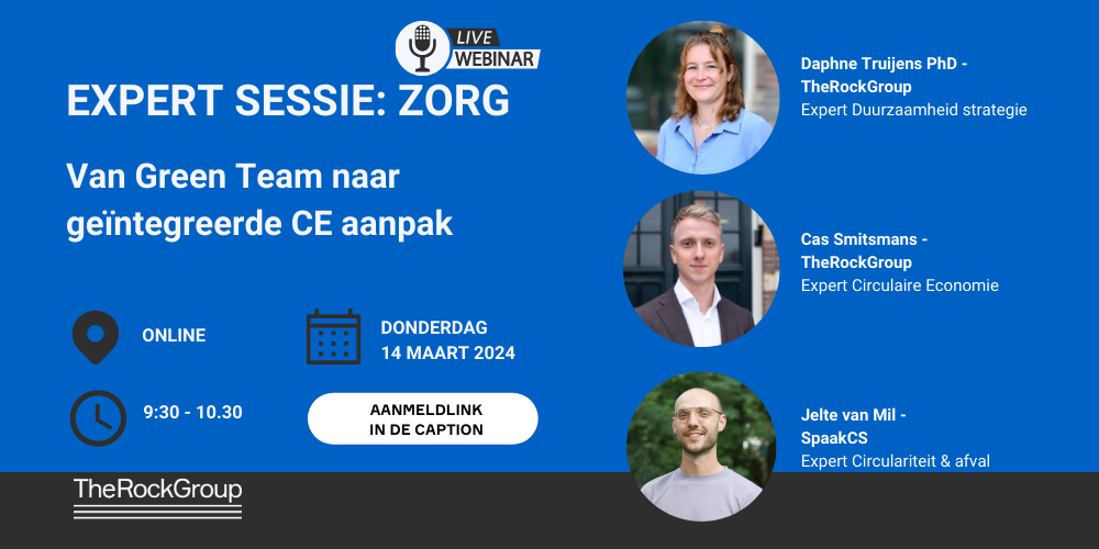 Webinar voor duurzaamheidsmanagers in de zorg