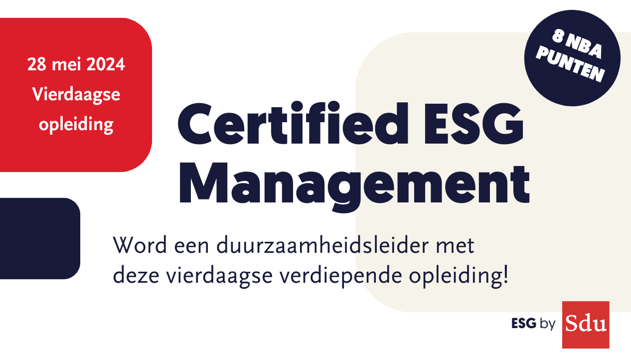 Start 4-daagse opleiding Certified ESG Management