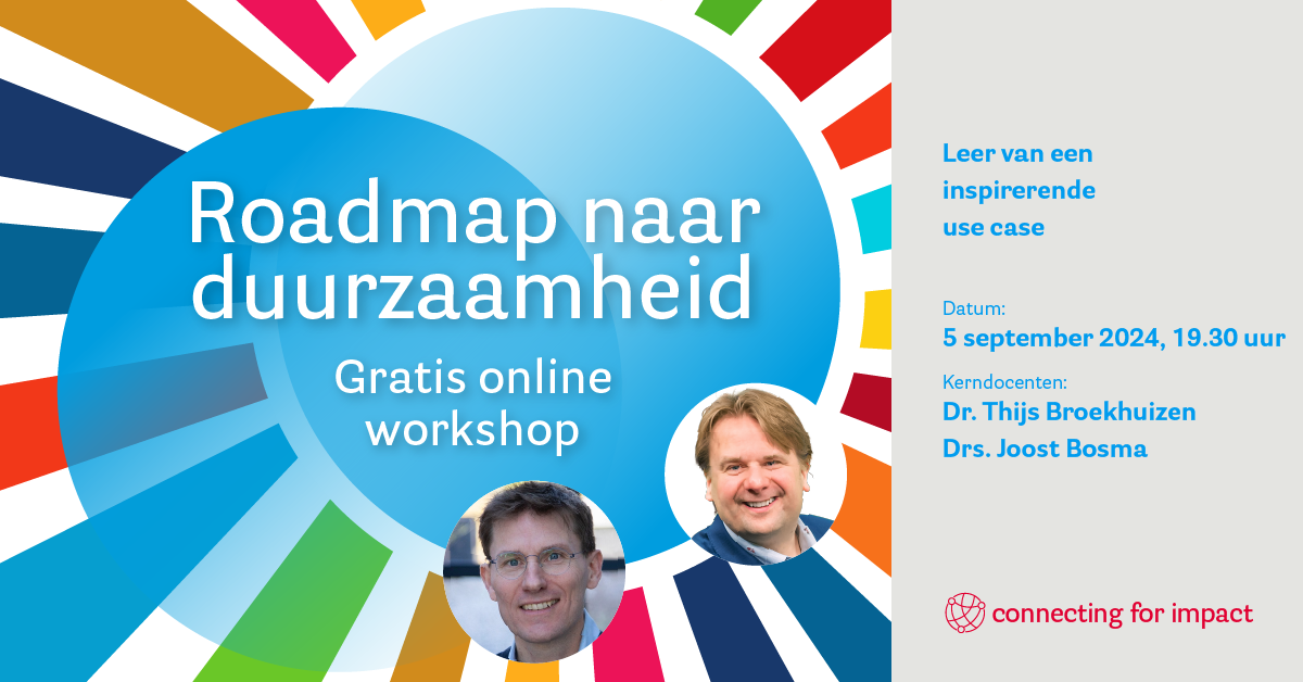 Gratis online workshop Roadmap naar duurzaamheid