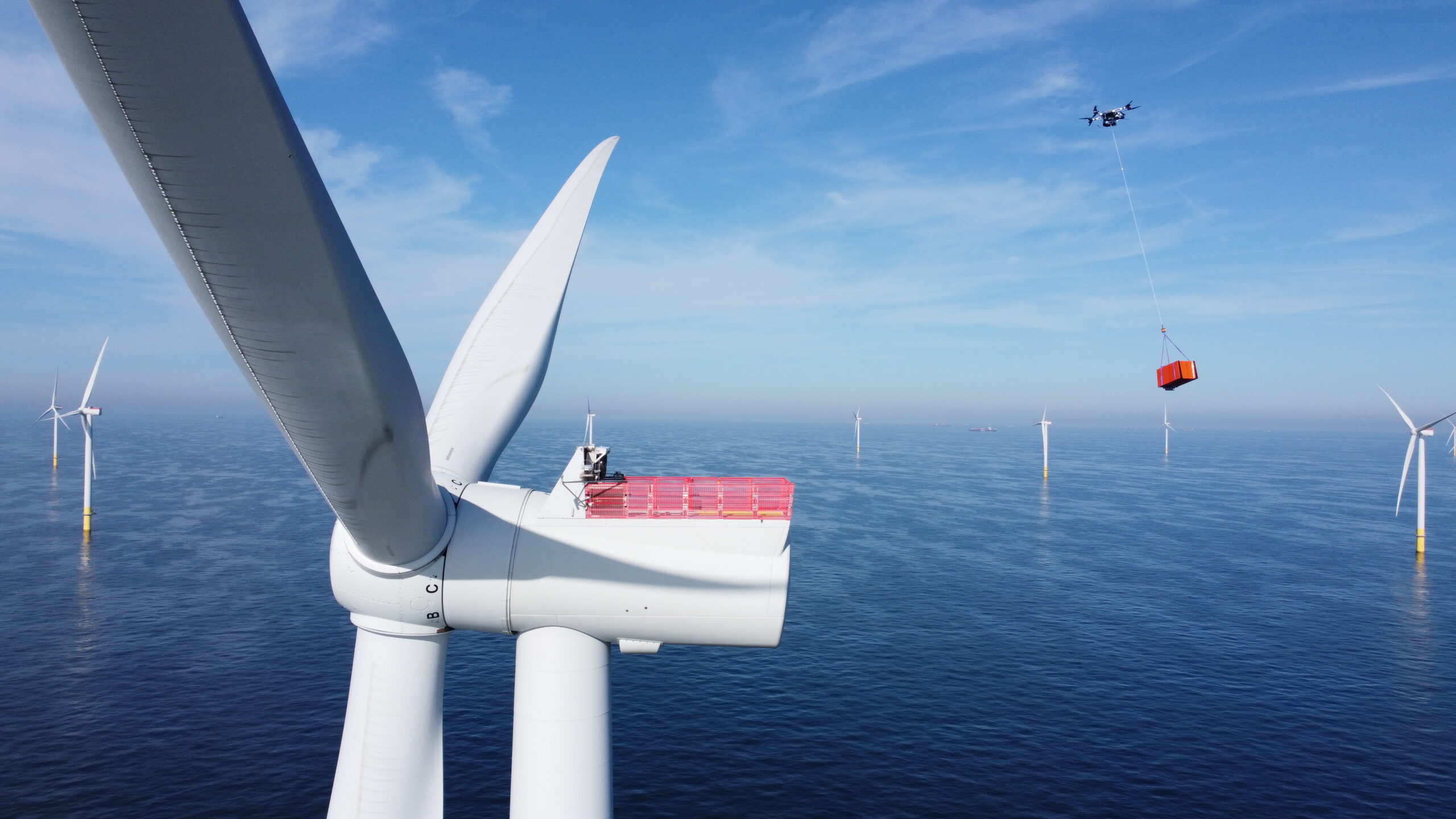 Ørsted lanceert eerste heavy lift cargo drone campagne ter wereld in offshore windpark Borssele 1&2