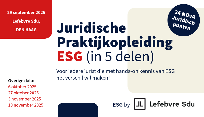 Start Juridische Praktijkopleiding ESG