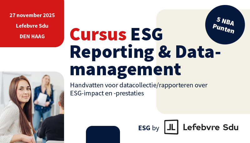 Cursus ESG Reporting & Datamanagement (vernieuwd nu 1 dag)