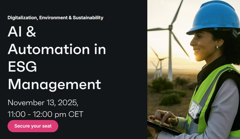 Webinar: Ontdek hoe AI en automatisering uw ESG-management naar een hoger niveau tillen!