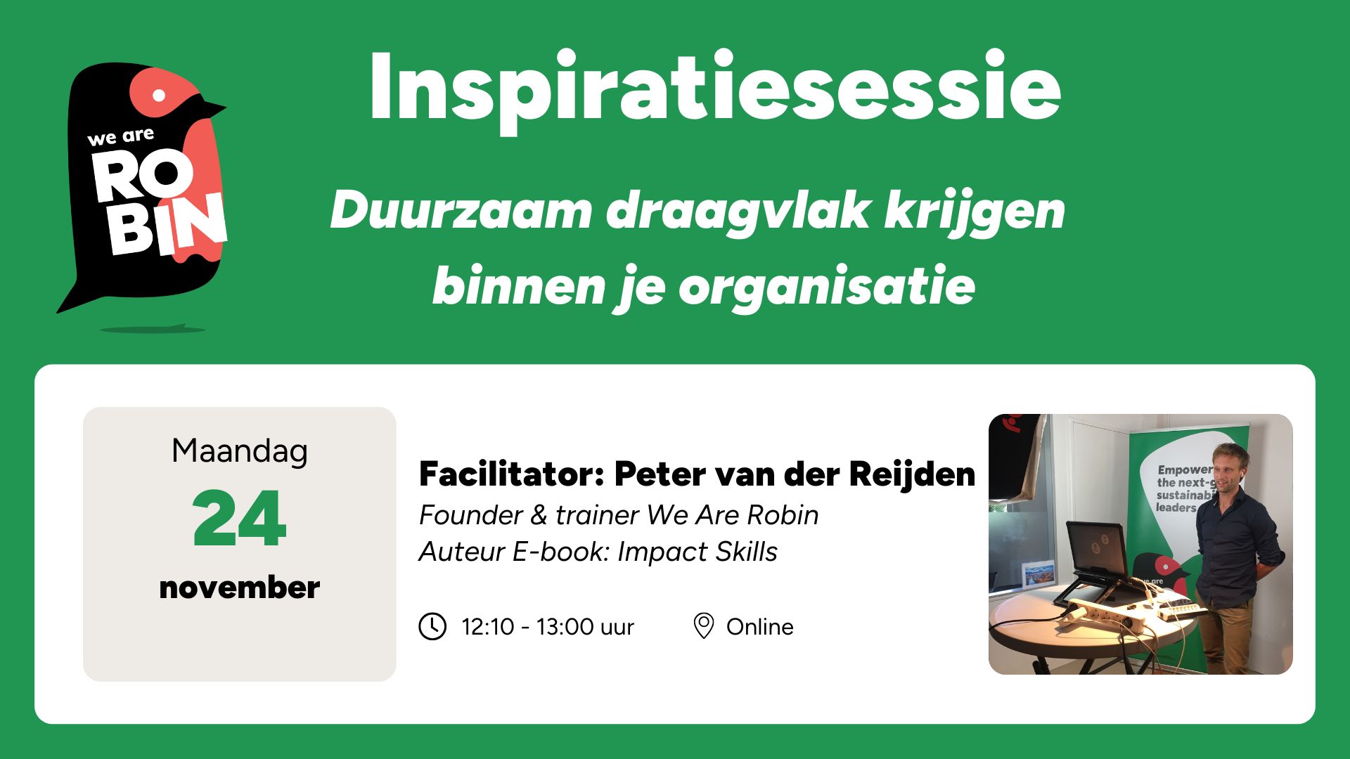 Online sessie: "In gesprek over: duurzaam draagvlak krijgen binnen je organisatie"