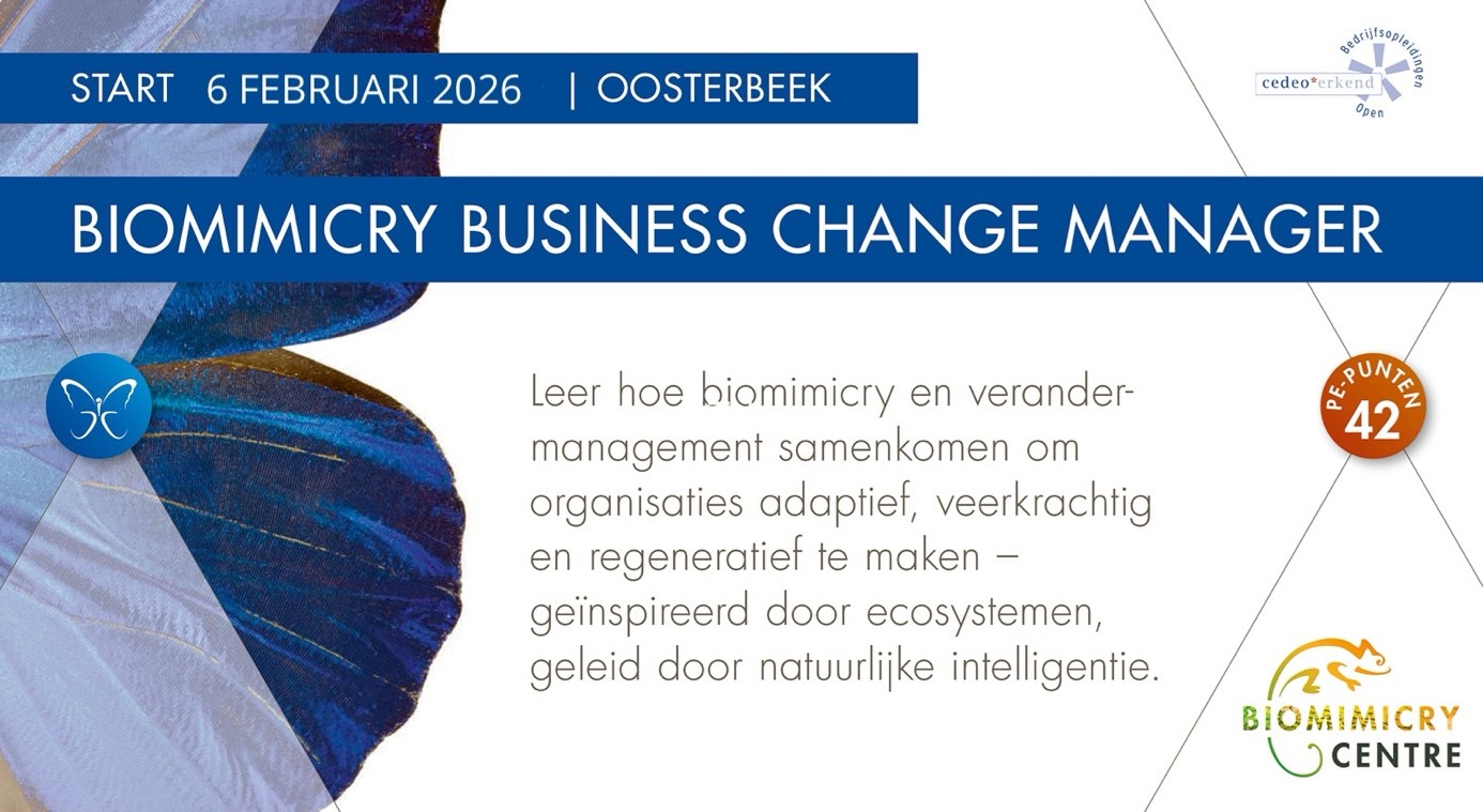 Start zesdaagse opleiding Biomimicry Business Change Manager