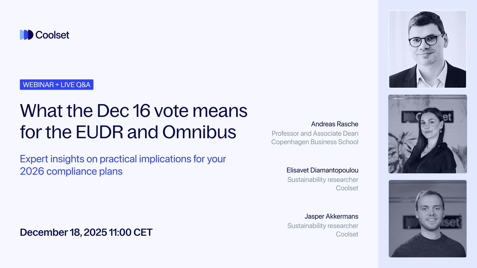 Webinar 'What the Dec 16 vote means for the EUDR and Omnibus'