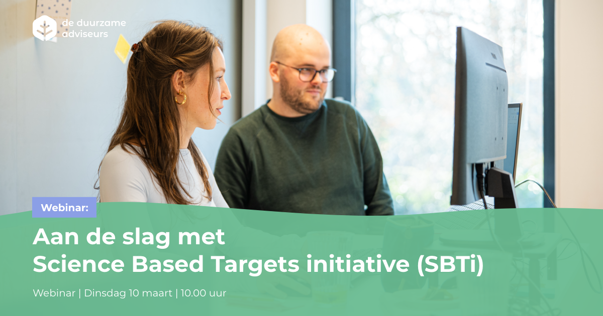 Webinar 'Aan de slag met Science Based Targets initiative (SBTi)'