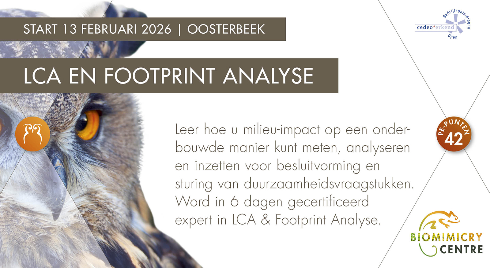 Start opleiding LCA & Footprint Analyse