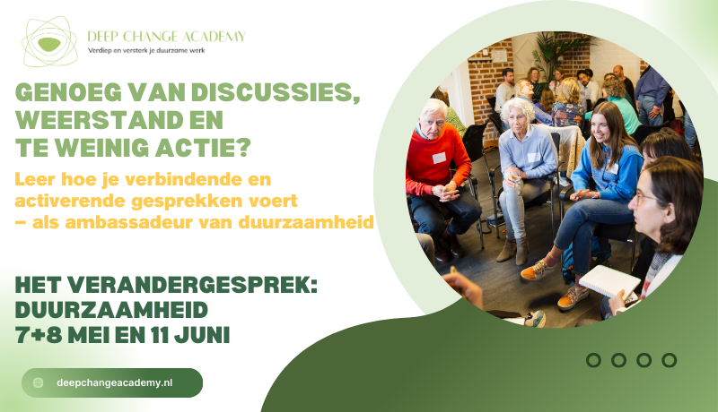 Start 3-daagse training Het Verandergesprek: duurzaamheid