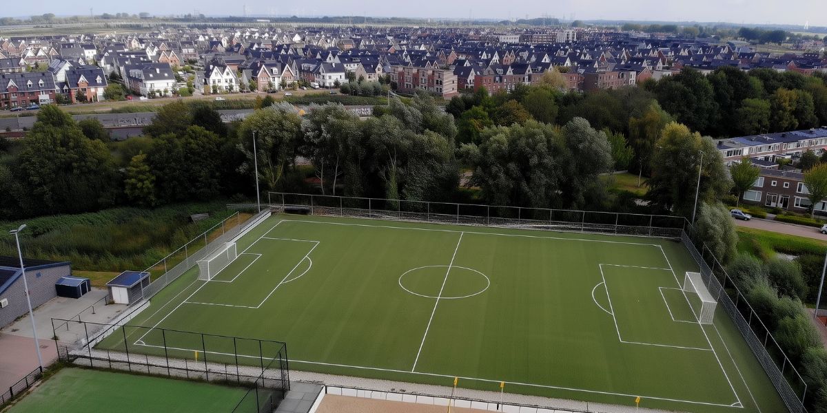 Het eerste gerecyclede kunstgrasveld van Nederland aangelegd bij FC Weesp