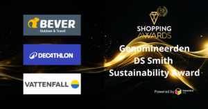 Bever, Decathlon en Vattenfall zijn de genomineerden voor de DS Smith Sustainability Award 2026 (Shopping Awards)