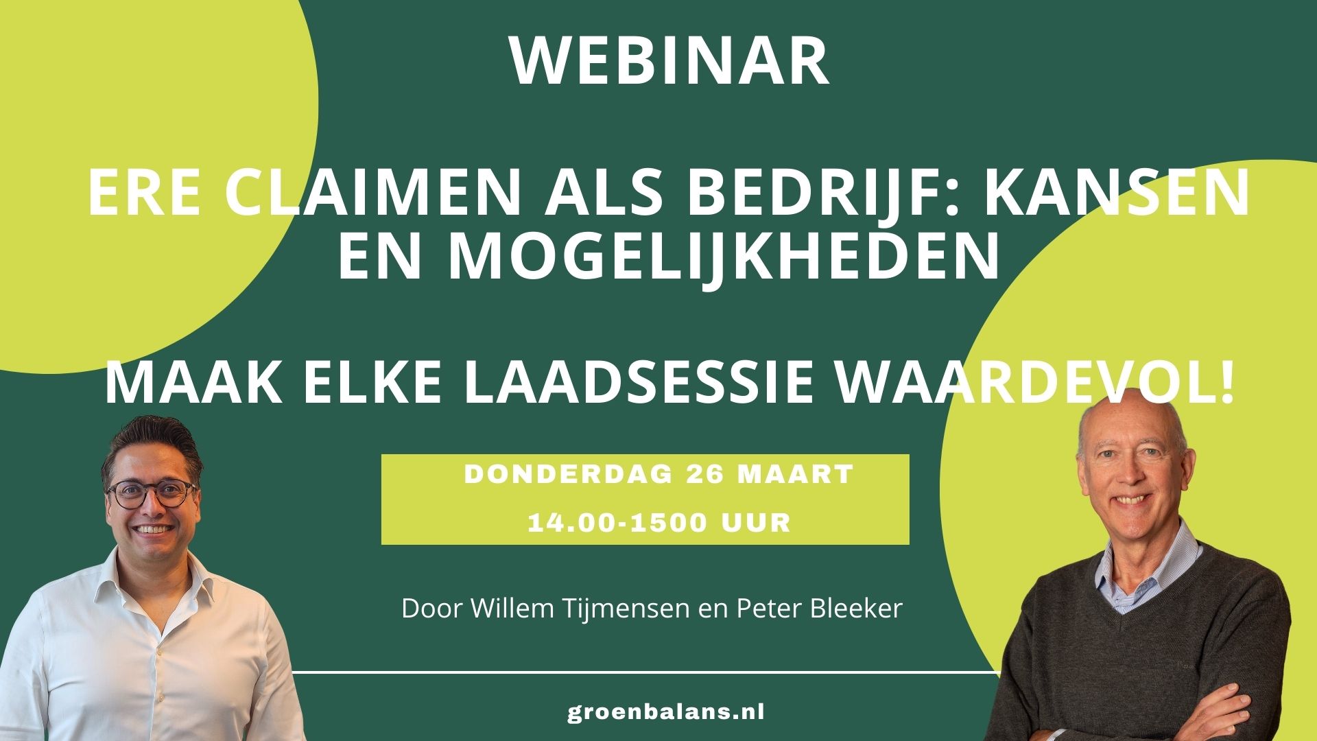 Webinar 'Geld verdienen met ERE's: maak elke laadsessie waardevol! Kansen voor mkb en wagenparken'