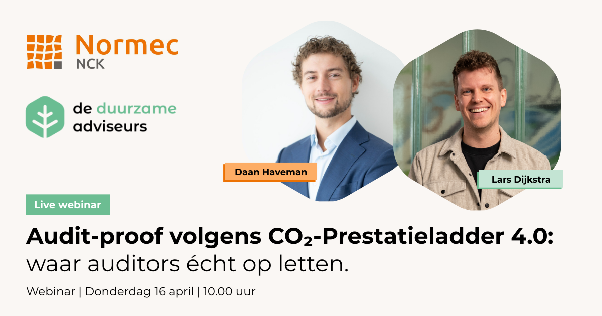 Webinar 'Audit-proof volgens CO₂-Prestatieladder 4.0: waar auditors écht op letten'