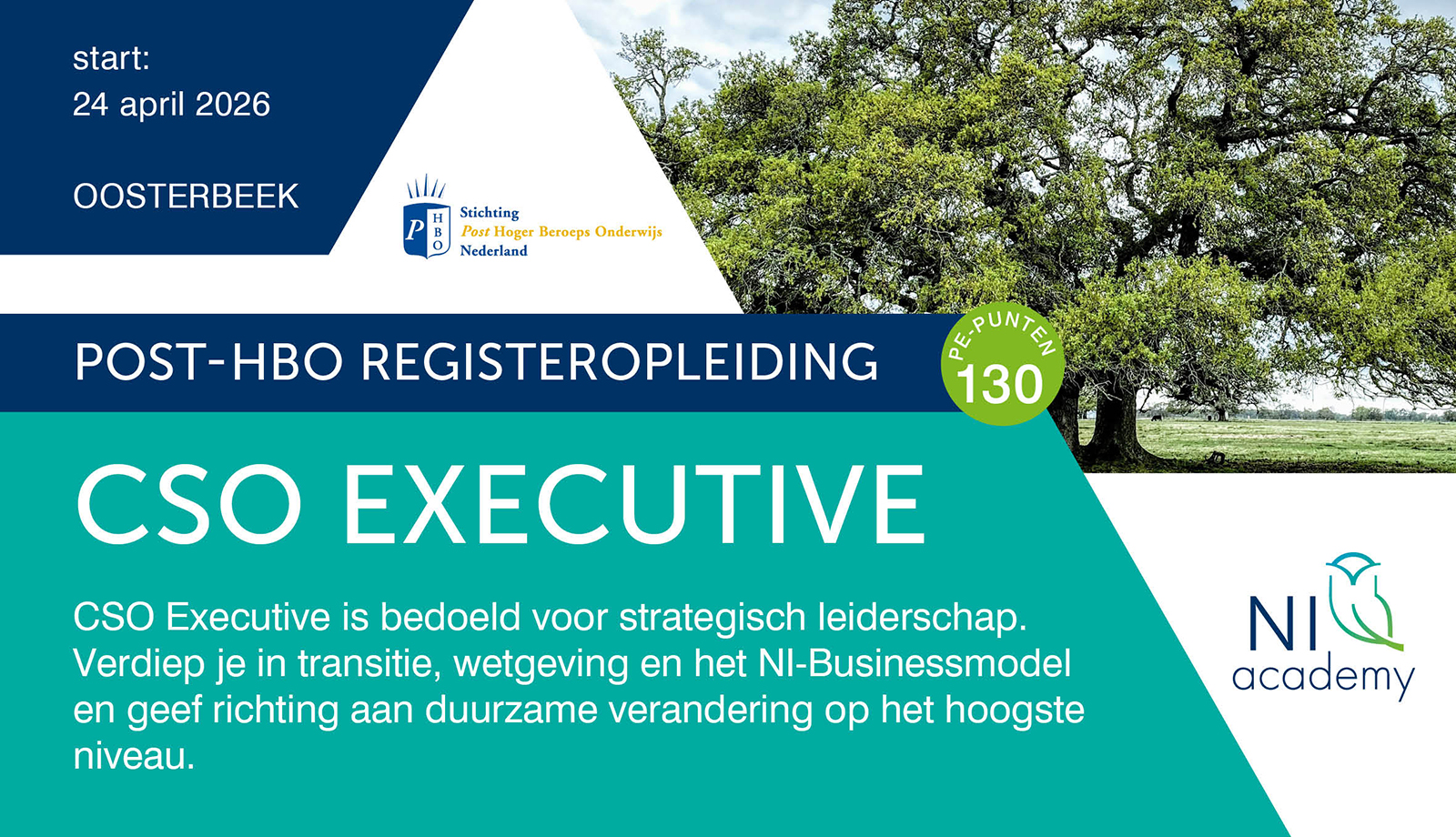 Start post-hbo Registeropleiding CSO Executive bij NI-academy