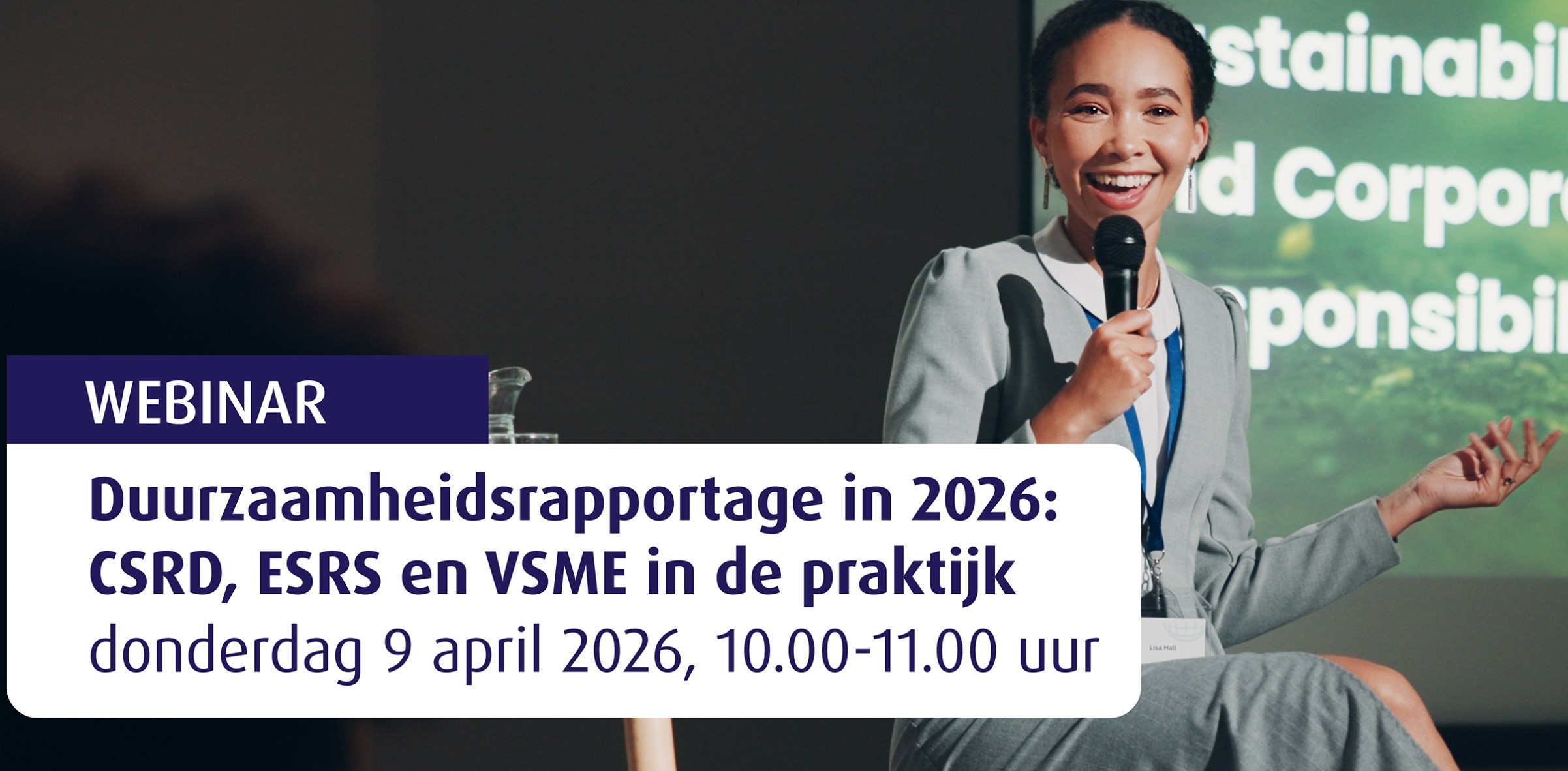 Webinar '“Duurzaamheidsrapportage in 2026: CSRD, ESRS en VSME in de praktijk'