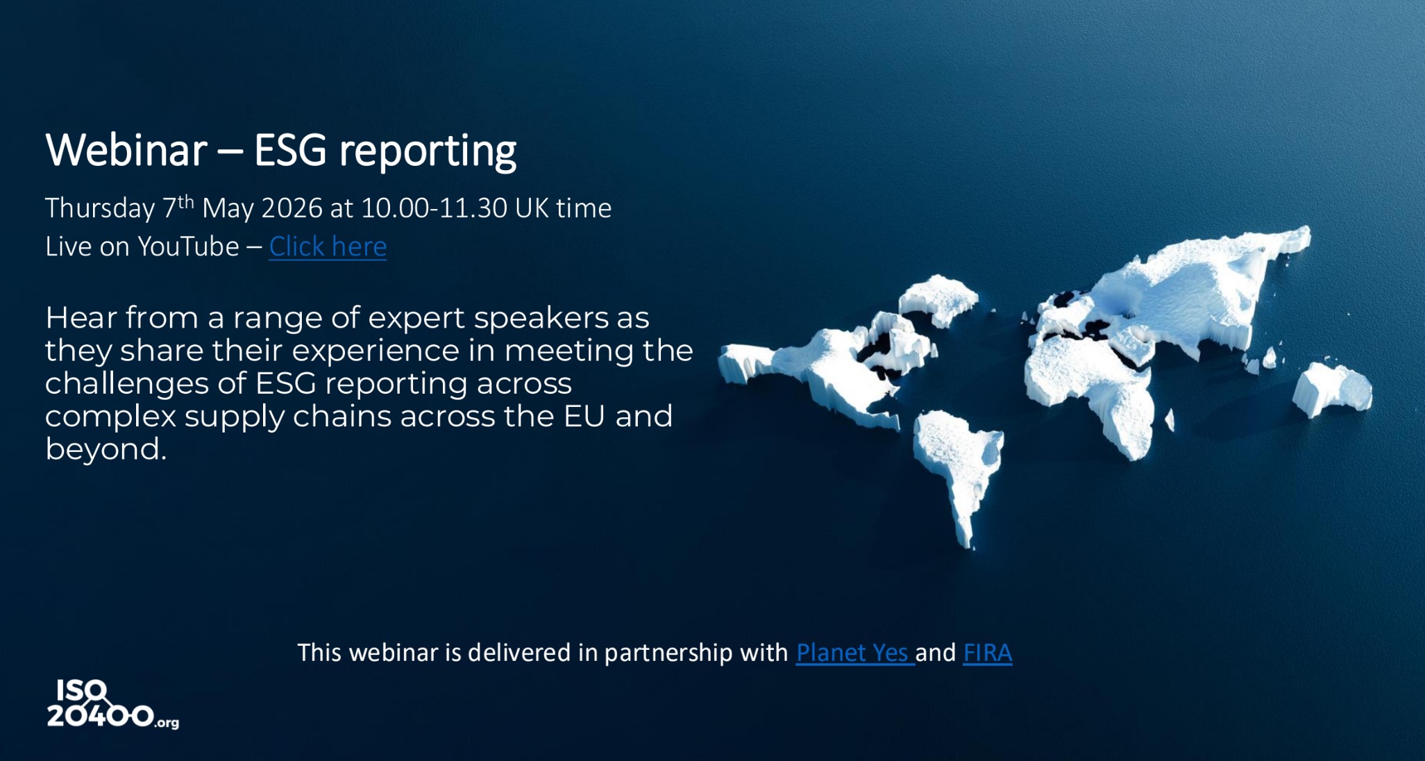 Webinar ESG Reporting - EU and Beyond