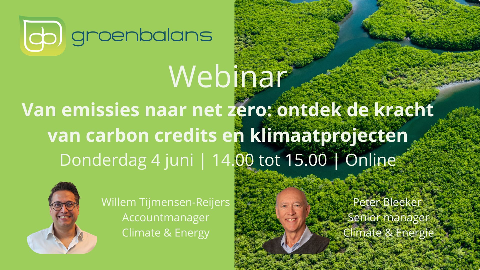 Webinar 'Van emissies naar impact: Klimaatprojecten en CO₂-rechten: standaarden, technologieën en impact'