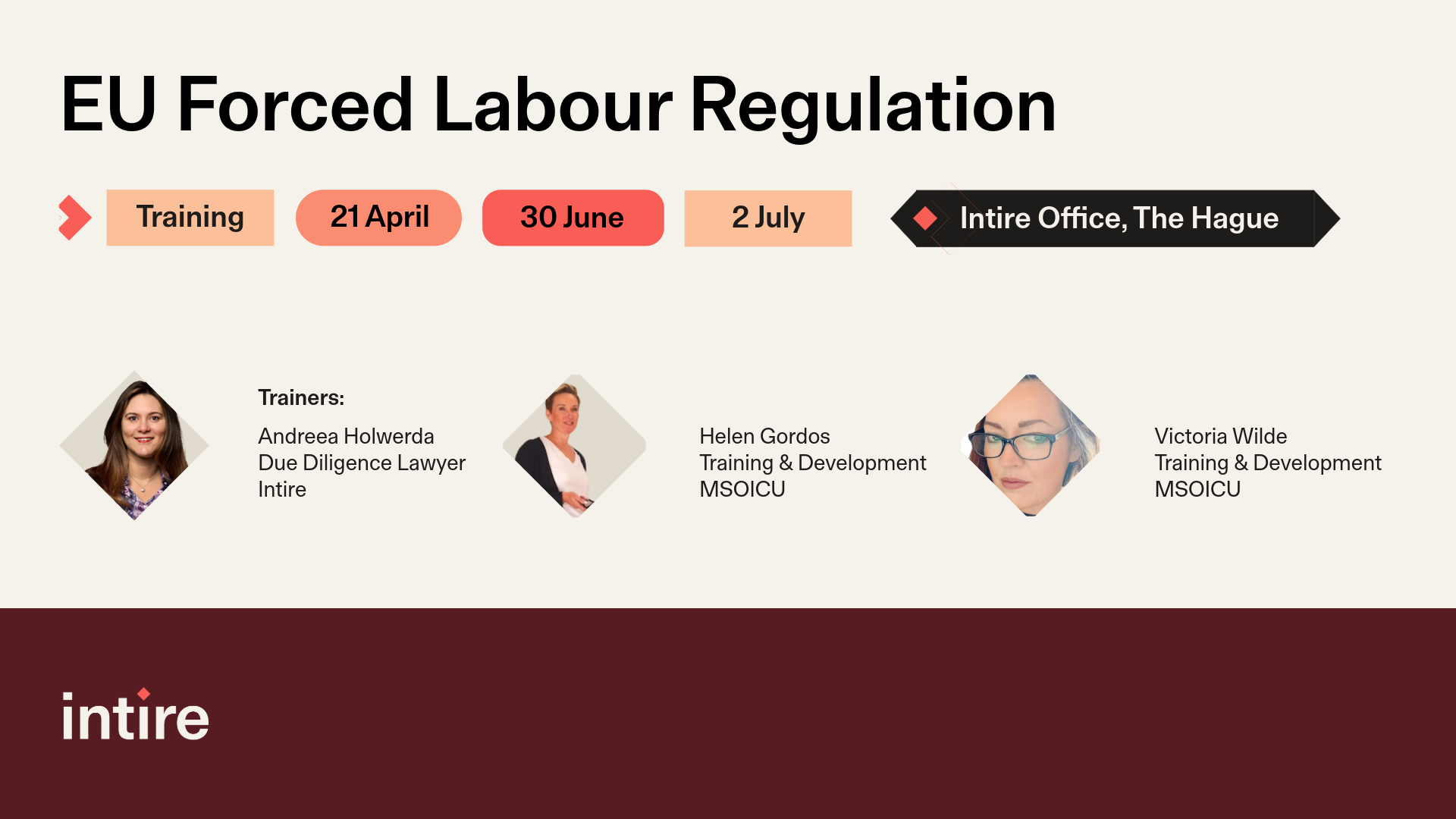 Session 'EU Forced Labour Regulation: The Law's Requirement, the Investigator's Lens'