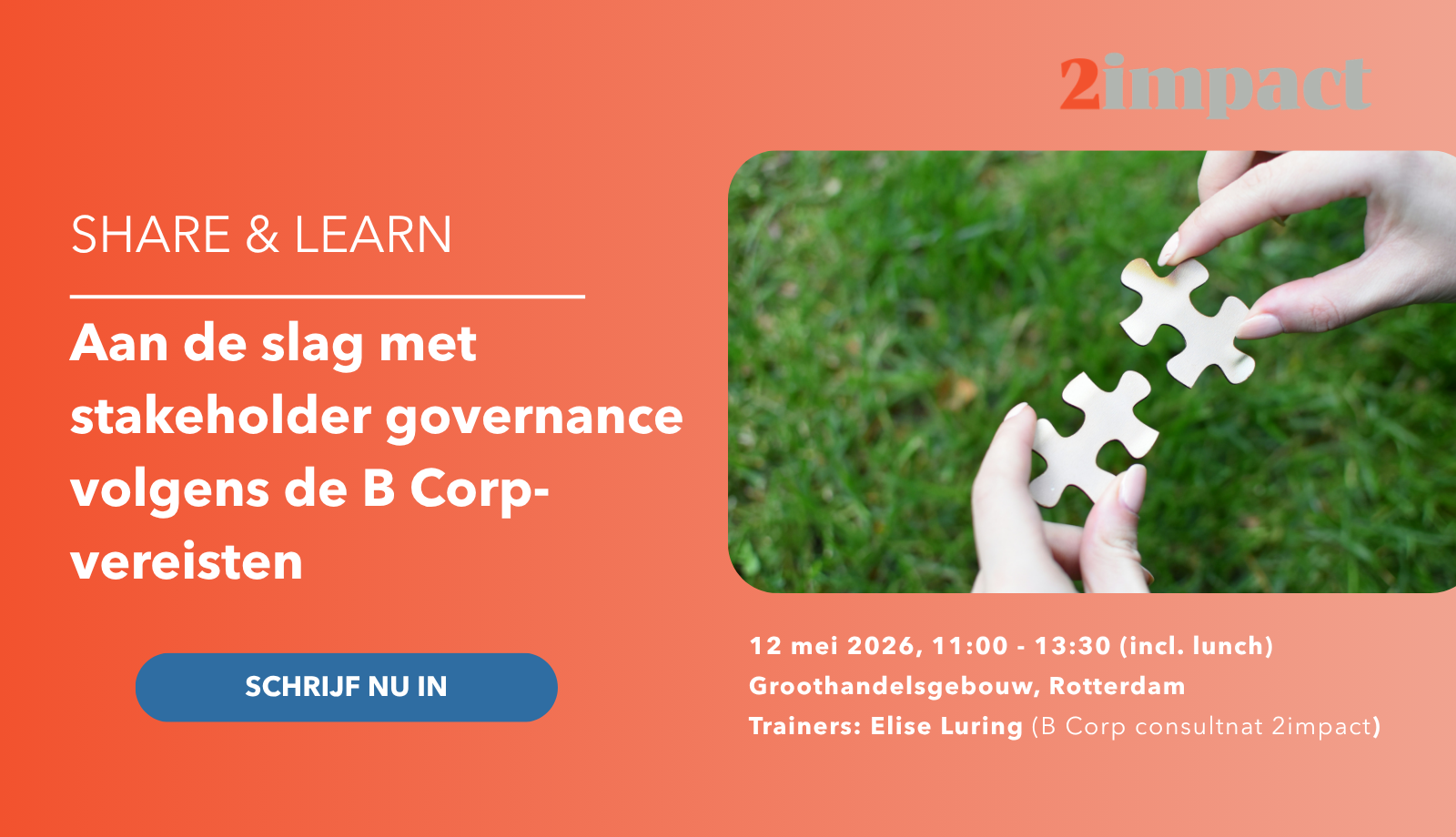 Share & Learn: Aan de slag met stakeholder governance volgens de B Corp-vereisten