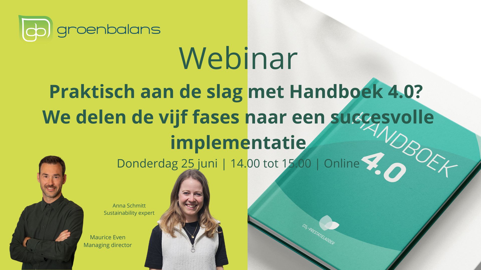 Webinar 'Praktisch aan de slag richting Handboek 4.0 van de CO₂-Prestatieladder'