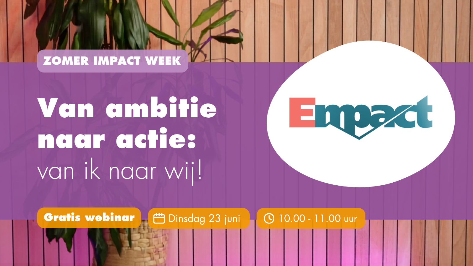 Webinar 'Van ambitie naar actie: van ik naar wij!'