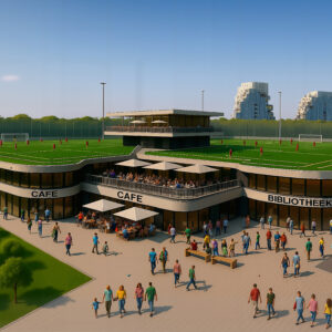 AI-gegenereerde concept visual van het ACE Layer Cake-concept ontwikkeld door ACE Global