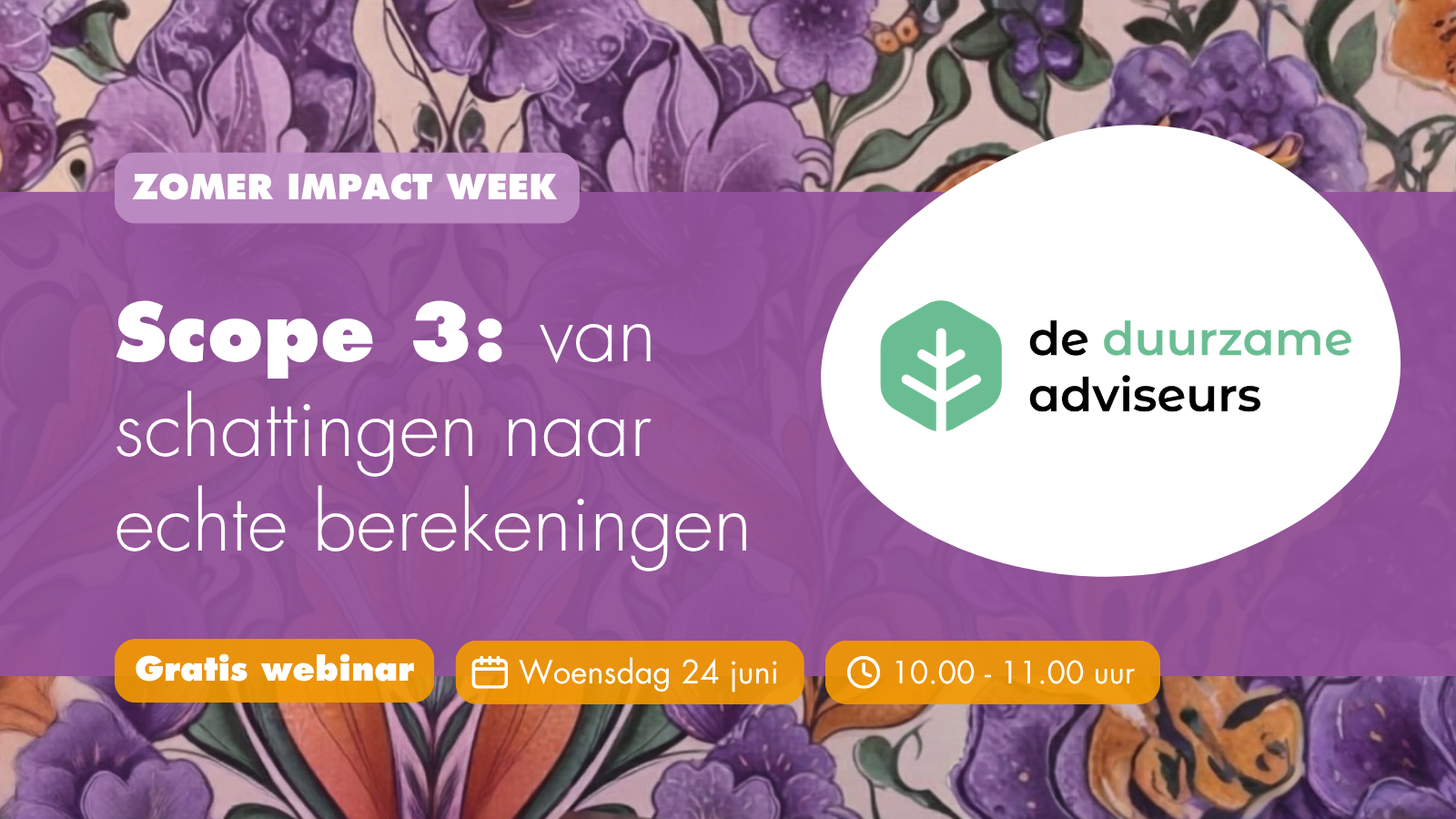 Webinar 'Scope 3: van schattingen naar echte berekeningen'