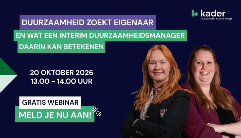 Webinar: Duurzaamheid zoekt eigenaar