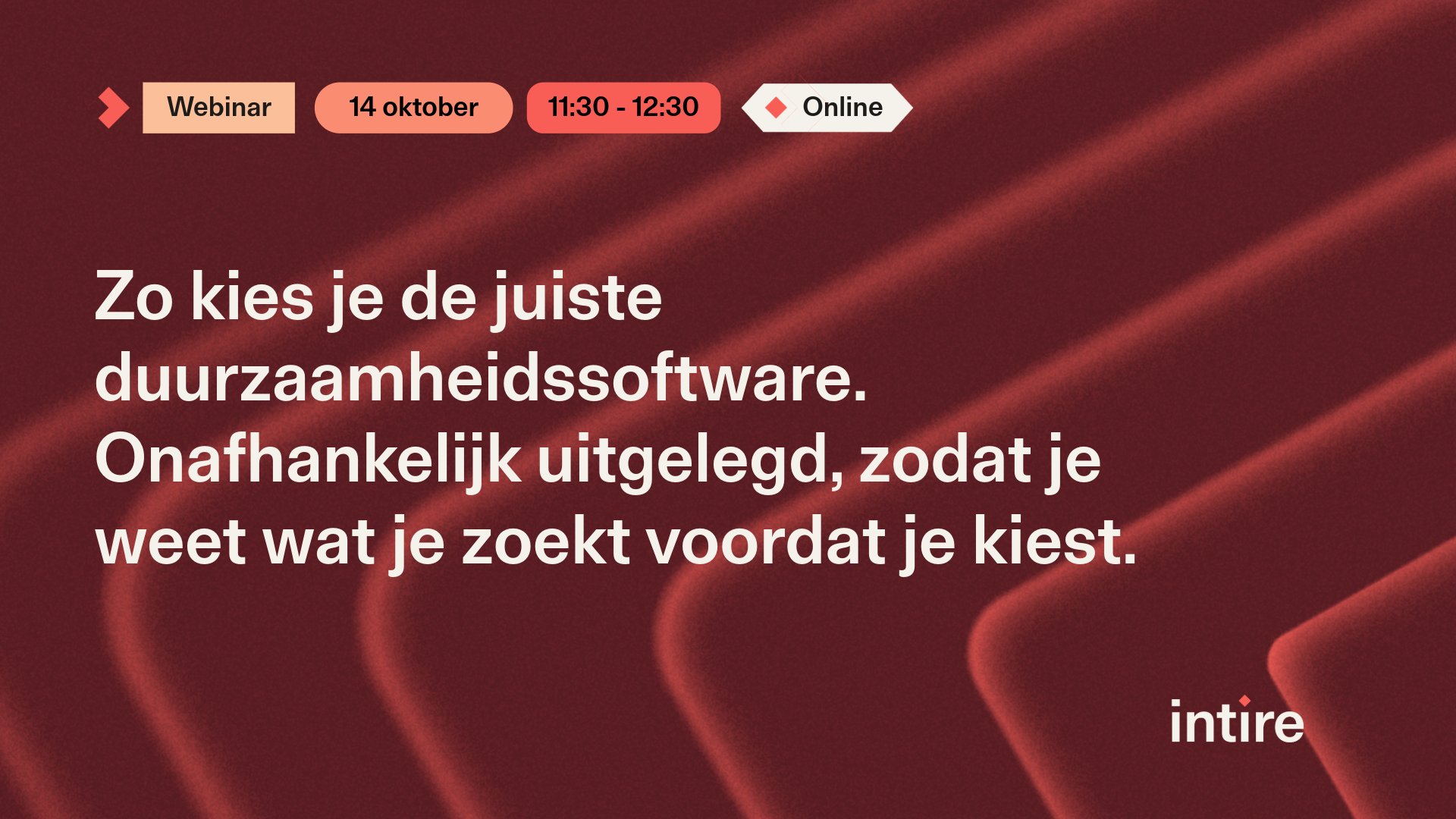 Webinar 'Duurzaamheidssoftware vergelijken en kiezen'