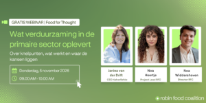 Webinar Food for Thought: wat levert verduurzaming op?